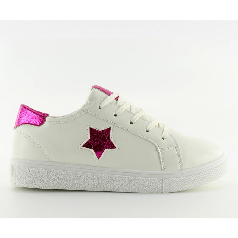 Sneakers bianche da donna 343-Y Rosse bianca