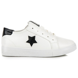 Sneakers allacciate con una stella bianco