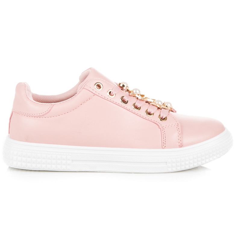 Sneakers rosa con ornamento
