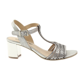 Sandali Caprice 28301 traforati argento grigio