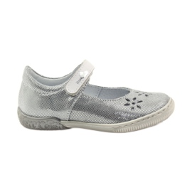 Ballerine da bambina fiori Ren But 3285 grigio