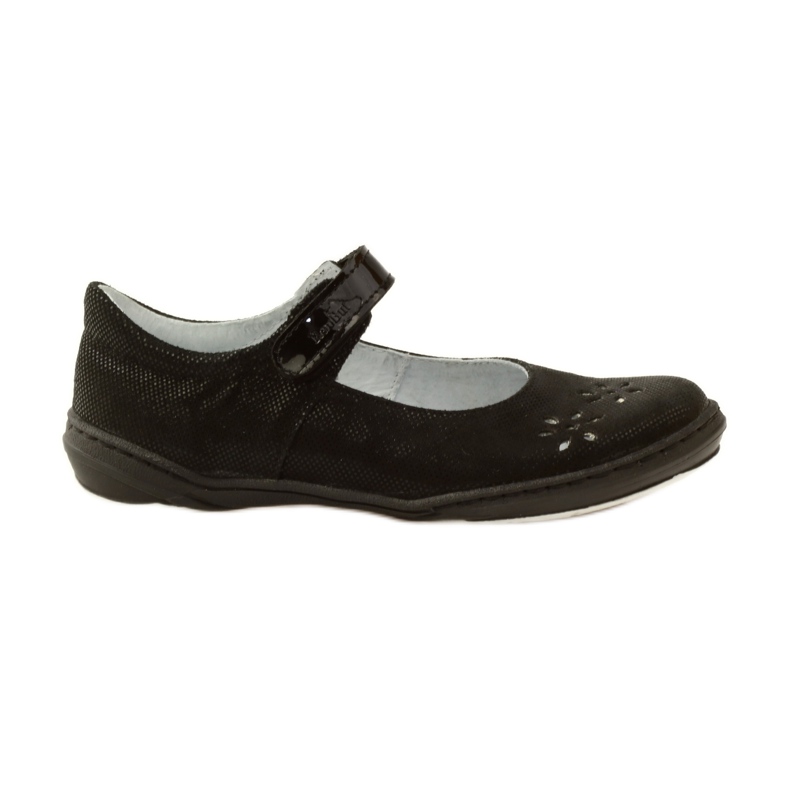 Ballerine da bambina fiori Ren But 4351 nero