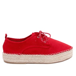 Espadrillas rosse da donna LL-118 Red rosso