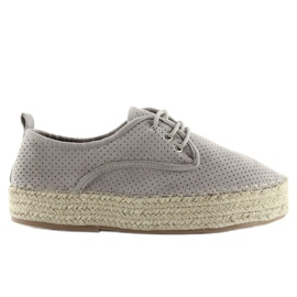 Espadrillas grigie da donna LL-118 Grigio
