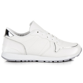 Sneakers bianche allacciate bianca