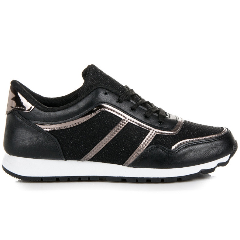 Sneakers Nere Con Glitter nero