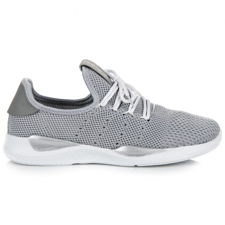 Sneakers allacciate traforate grigio