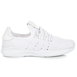 Sneakers allacciate traforate bianco
