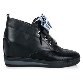Vinceza Sneakers Nere Con Nastro nero