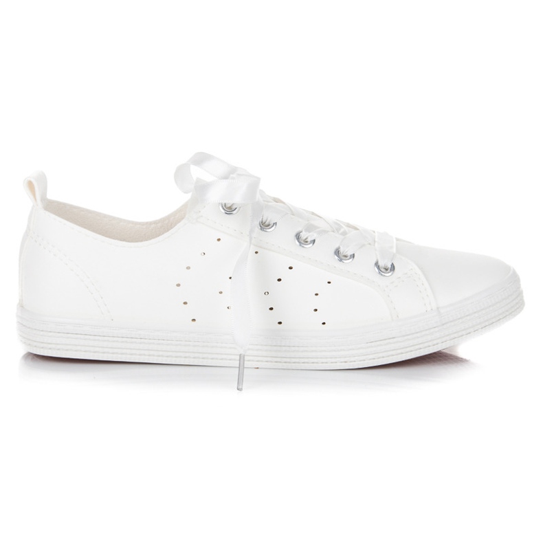 Mckeylor Sneakers Bianche Legate Con Un Nastro bianca