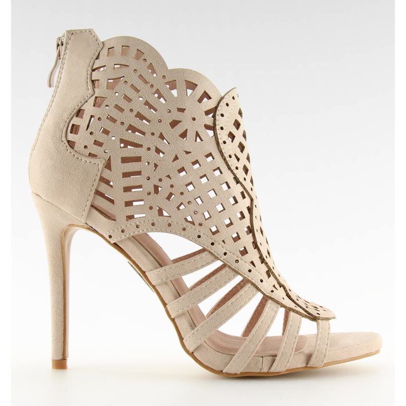 Stivali open toe beige open toe M286 Beige