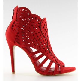 Stivali open toe rossi open toe M286 Red rosso