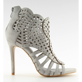 Stivali grigi open toe open toe M286 grigio