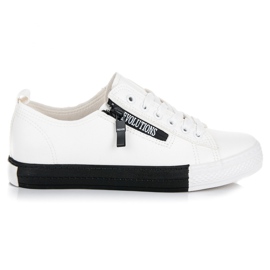 Sneakers sulla piattaforma bianca