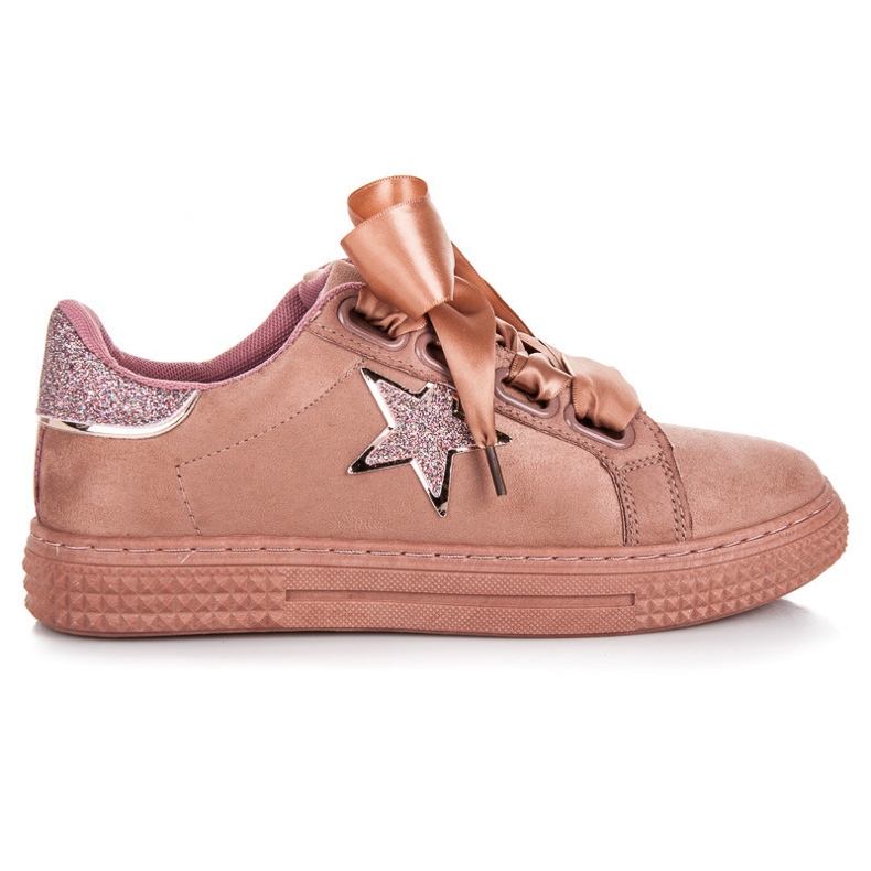 Sneaker alla moda in pelle scamosciata rosa