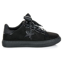 Sneaker alla moda in pelle scamosciata nero
