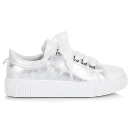 Sport Sneakers platform con rilegatura bianco