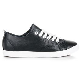 Sneakers stringate da donna nero