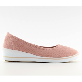 Ballerine su zeppe rosa D73 rosa