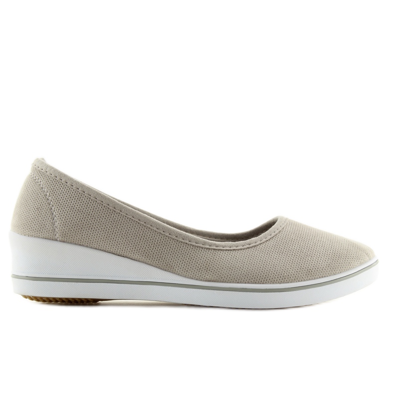 Ballerine grigio chiaro con zeppa LT.GRAY