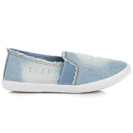 Bella Paris Sneakers slip on in denim blu