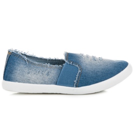 Bella Paris Jeans Slip On Sneakers blu