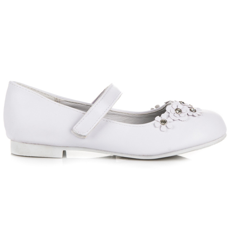 American Club Ballerine bianche con velcro bianca