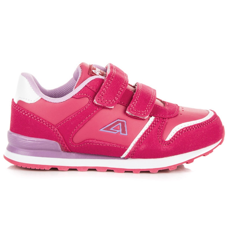American Club Scarpe da ragazza con velcro rosa