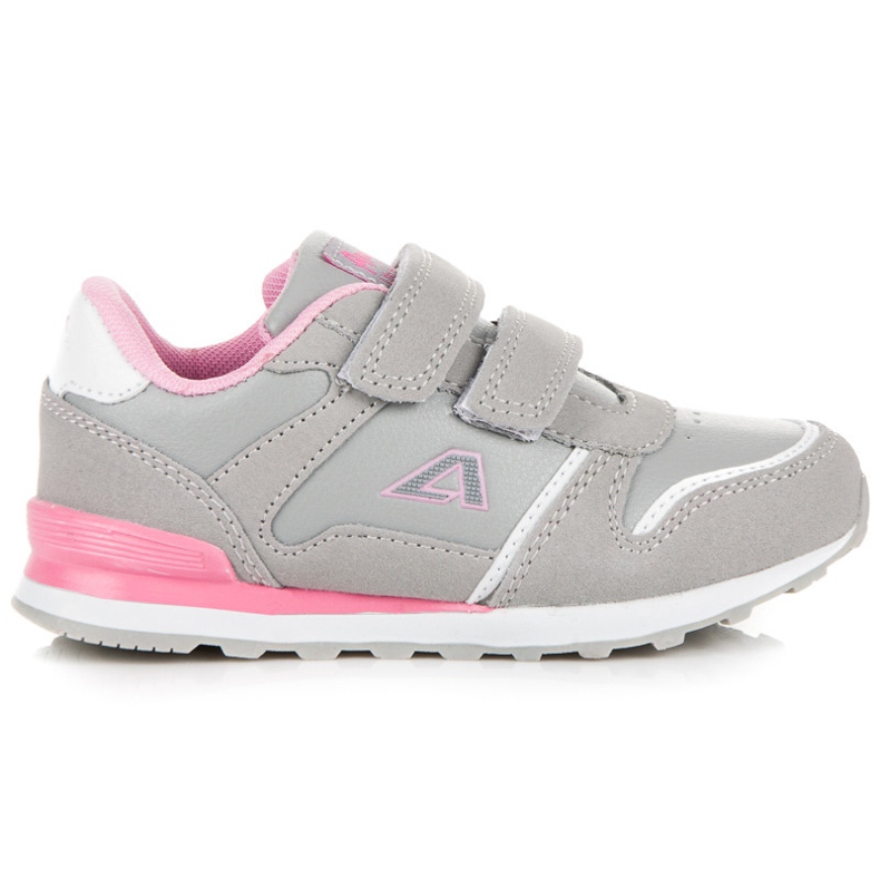 American Club Scarpe da ragazza con velcro grigio