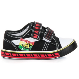 Hasby Sneakers da bambino in velcro nero