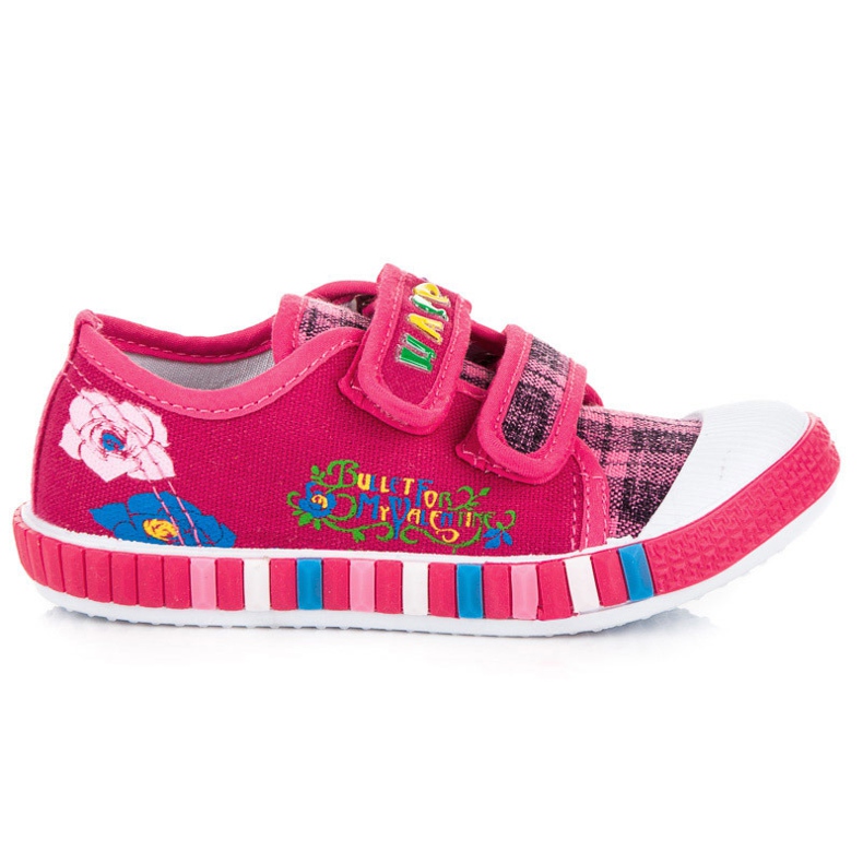 Hasby Sneakers da bambina a scacchi rosa
