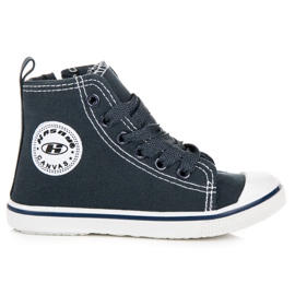 Hasby Sneakers alte con cerniera blu