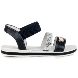 Vinceza Sandali piatti con elastico blu