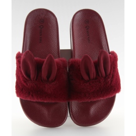 Ciabatte Con Pelliccia E Danni 58-2 Ii-Gat rosso