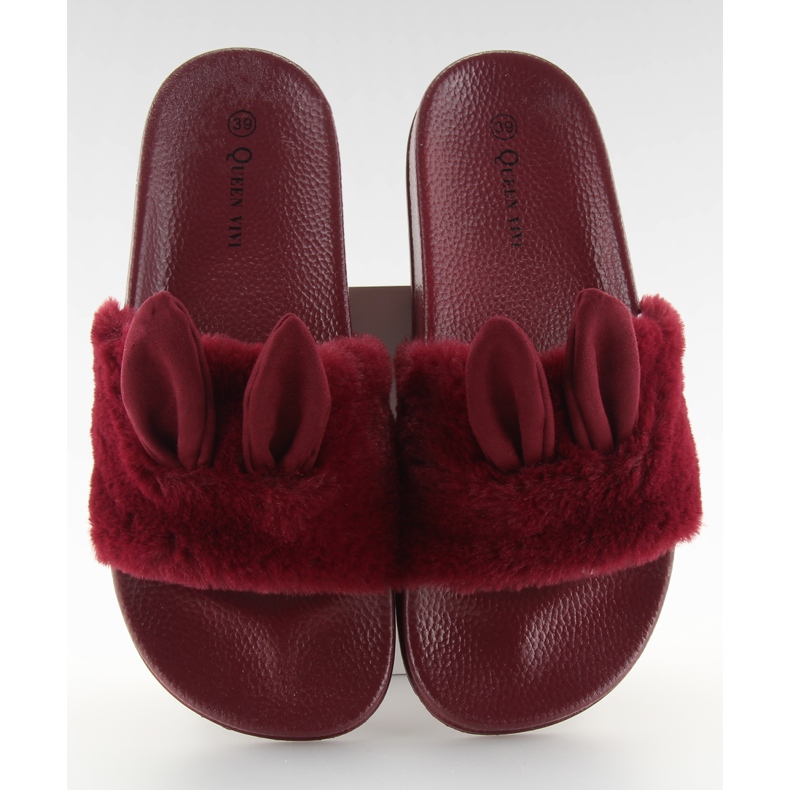 Ciabatte Con Pelliccia E Danni 58-2 Ii-Gat rosso