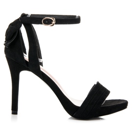 Vinceza Sandali In Pelle Scamosciata Con Fiocco nero
