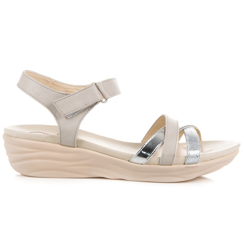 Kylie Sandali in velcro grigio