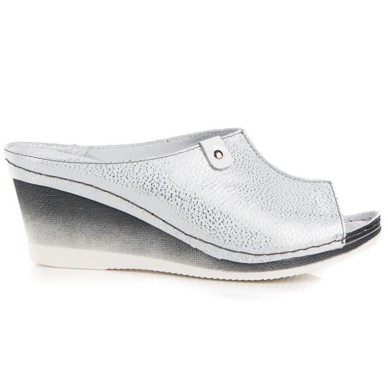 Vinceza Pantofole con zeppa argento grigio