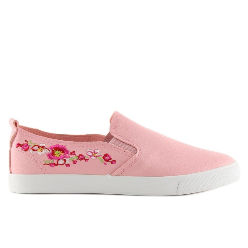 Slipons con ricamo delicato in rosa g1204a Rosa