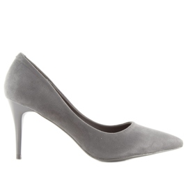 Tacco alto in camoscio Candy Shop grigio LEI-90 D.GRAY