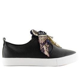 Nero XL09P Sneakers nere legate con un nastro