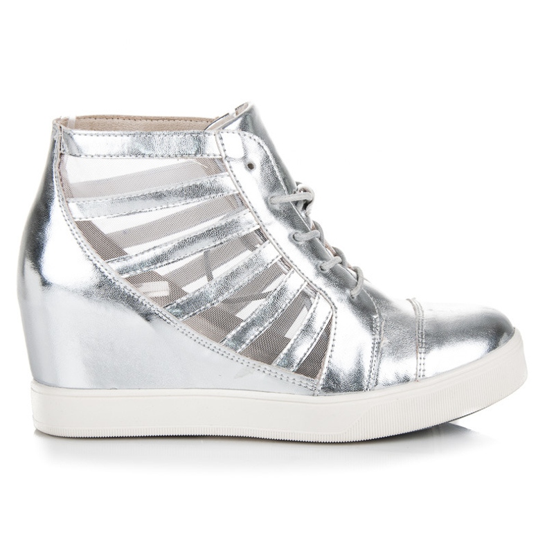 Kylie Sneakers con zeppa argento grigio