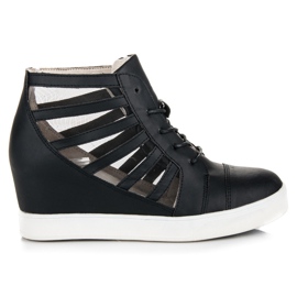 Kylie Sneakers nere con zeppa nero