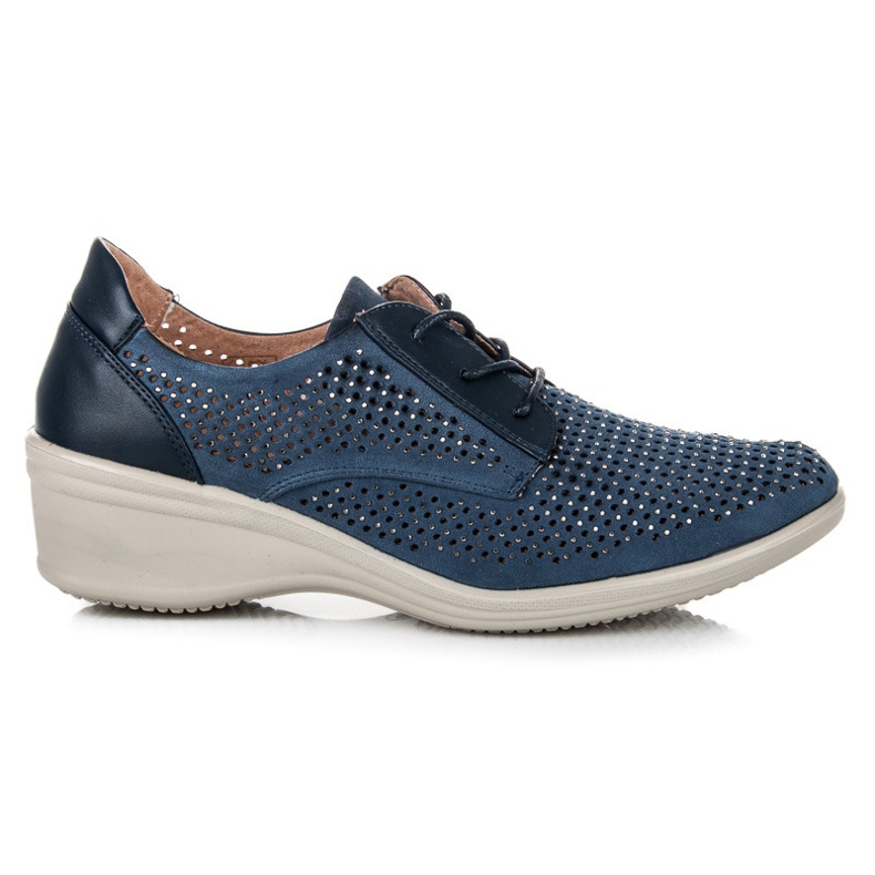 Kylie Calzature comode con lacci blu