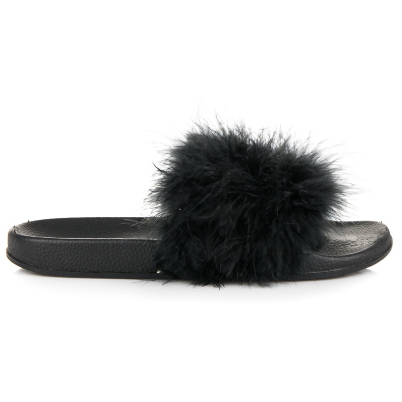 Pantofole Con Pelliccia nero
