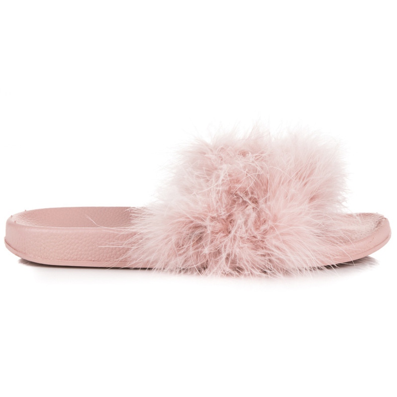 Pantofole con pelliccia marrone