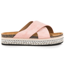 Seastar Ciabatte in camoscio sulla piattaforma rosa