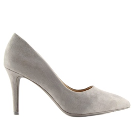 Scarpe a spillo RS-GH31 grigie da donna in camoscio grigio