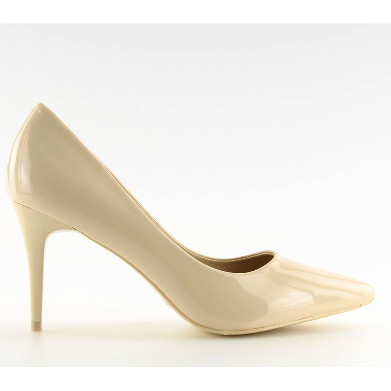 Décolleté da donna in vernice beige LEI-83 Beige