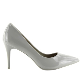 Décolleté da donna laccate grigie LEI-83 Grey grigio